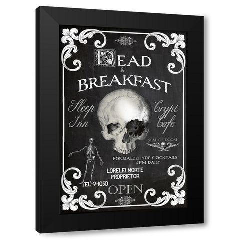 Dead and Breakfast Black Modern Wood Framed Art Print by Sommers, Mindy