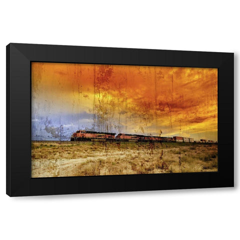 American Sunset Black Modern Wood Framed Art Print with Double Matting by Sommers, Mindy