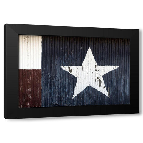 Lone Star Black Modern Wood Framed Art Print by Sommers, Mindy