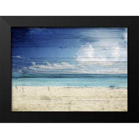 Beach Black Modern Wood Framed Art Print by Sommers, Mindy