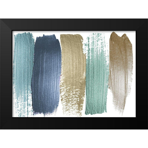 Beach Strokes Black Modern Wood Framed Art Print by Sommers, Mindy