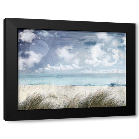 Cloudy Beach Black Modern Wood Framed Art Print by Sommers, Mindy