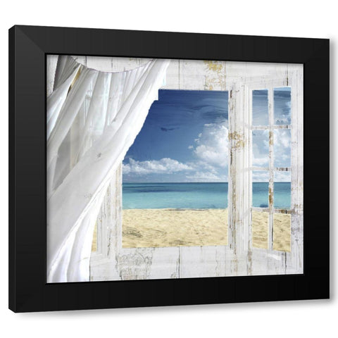 Summer Me Black Modern Wood Framed Art Print with Double Matting by Sommers, Mindy