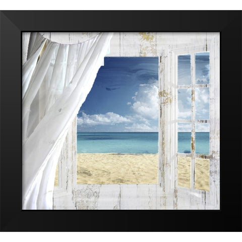 Summer Me Black Modern Wood Framed Art Print by Sommers, Mindy