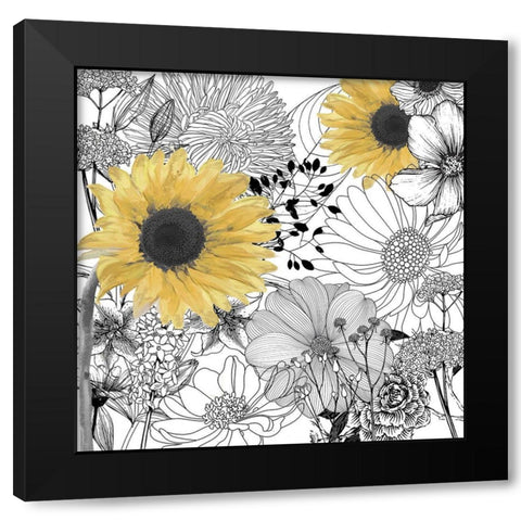 Incidental Black Modern Wood Framed Art Print with Double Matting by Sommers, Mindy