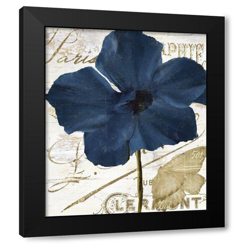 Navy Poppy Black Modern Wood Framed Art Print with Double Matting by Sommers, Mindy