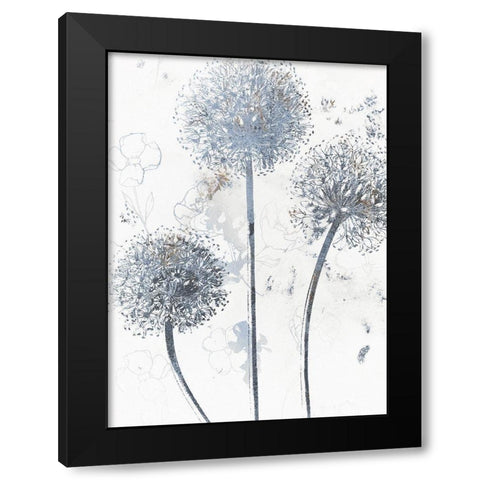 Wedgewood Allium Black Modern Wood Framed Art Print with Double Matting by Sommers, Mindy