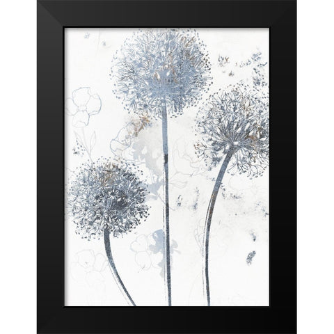Wedgewood Allium Black Modern Wood Framed Art Print by Sommers, Mindy