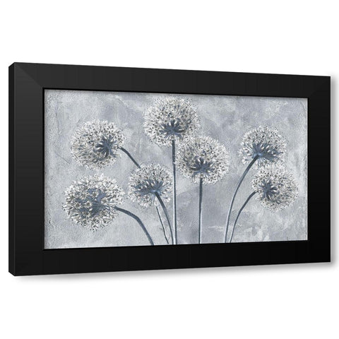 Blue Onion Flowers Black Modern Wood Framed Art Print by Sommers, Mindy