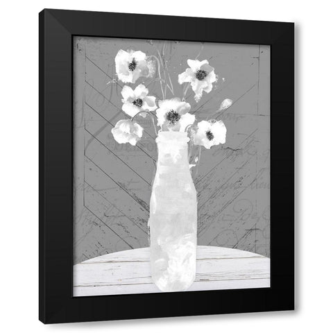 Vase Black Modern Wood Framed Art Print by Sommers, Mindy