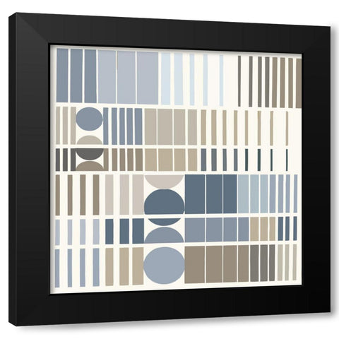 Moon Phases Black Modern Wood Framed Art Print by Sommers, Mindy