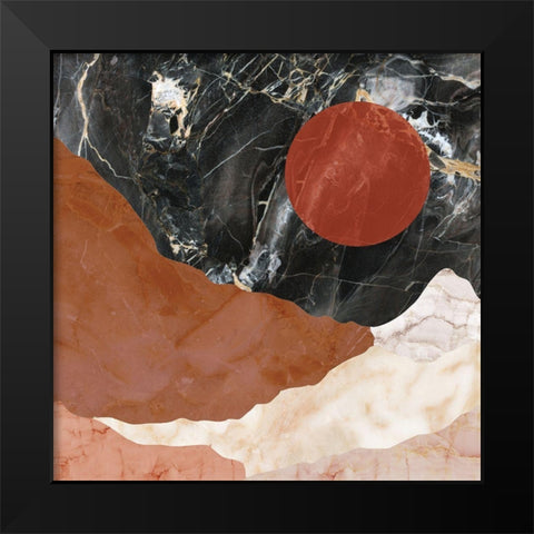 Marble Desert Black Modern Wood Framed Art Print by Sommers, Mindy