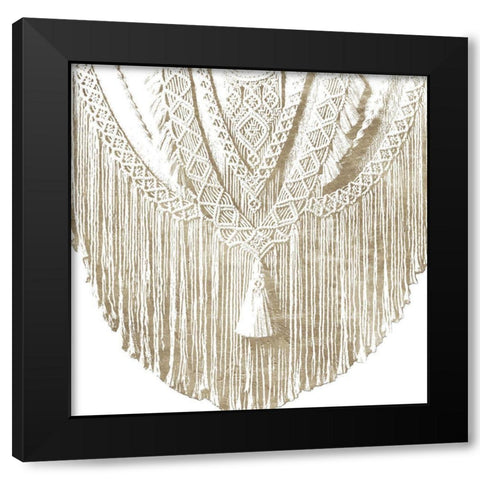 MacramÃ© Black Modern Wood Framed Art Print with Double Matting by Sommers, Mindy