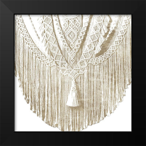 MacramÃ© Black Modern Wood Framed Art Print by Sommers, Mindy