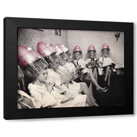 Hair Dryers Black Modern Wood Framed Art Print by Sommers, Mindy