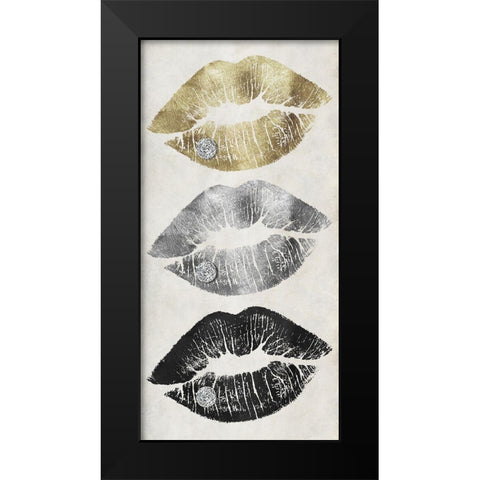 Hollywood Kisses Black Modern Wood Framed Art Print by Sommers, Mindy