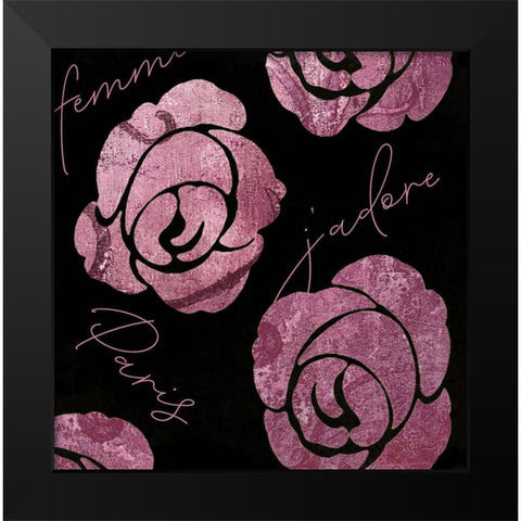 Parisian Roses Black Modern Wood Framed Art Print by Sommers, Mindy