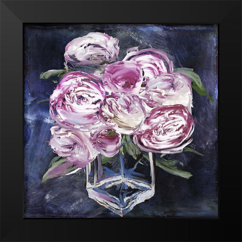 Peony Jar Black Modern Wood Framed Art Print by Sommers, Mindy