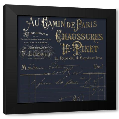 Paris Shopping Black Modern Wood Framed Art Print with Double Matting by Sommers, Mindy
