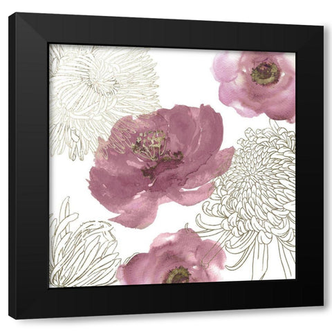 Dainty Girl Black Modern Wood Framed Art Print by Sommers, Mindy