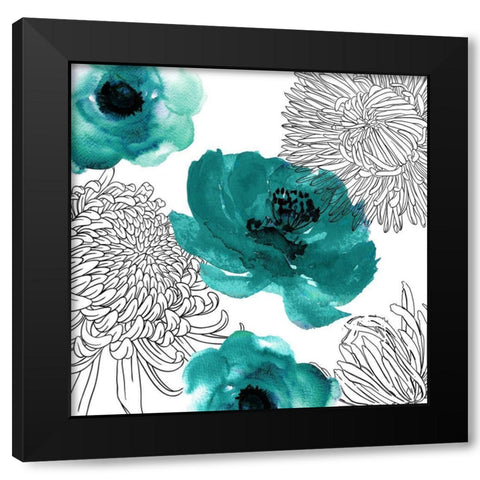 Cinnebar Black Modern Wood Framed Art Print by Sommers, Mindy