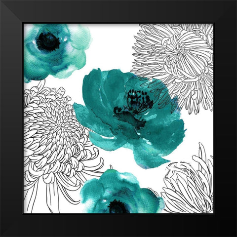 Cinnebar Black Modern Wood Framed Art Print by Sommers, Mindy