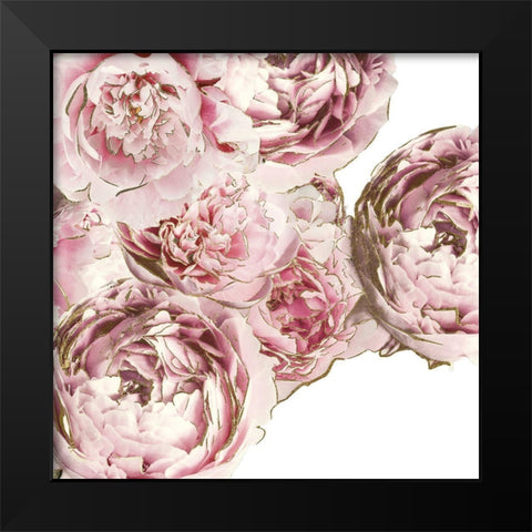 Pink Scented Black Modern Wood Framed Art Print by Sommers, Mindy