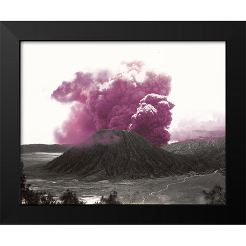 Eruption Black Modern Wood Framed Art Print by Sommers, Mindy