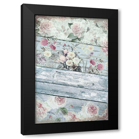 Villa Rosa Black Modern Wood Framed Art Print by Sommers, Mindy