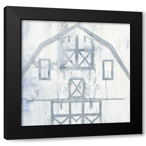 Country Barn Black Modern Wood Framed Art Print with Double Matting by Sommers, Mindy