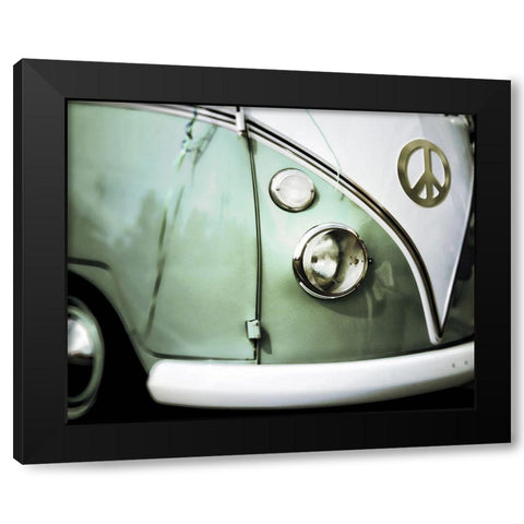 Peace Black Modern Wood Framed Art Print with Double Matting by Sommers, Mindy