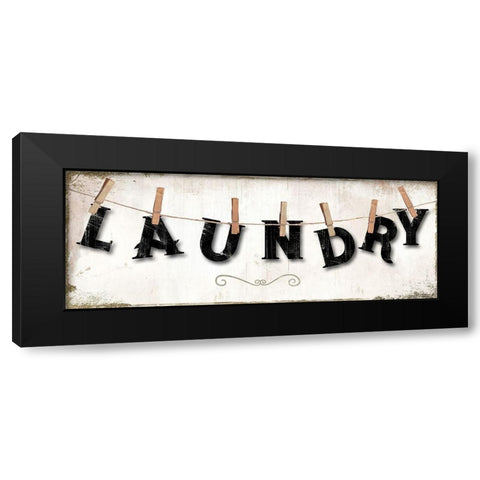 Laundry Black Modern Wood Framed Art Print by Sommers, Mindy
