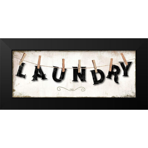 Laundry Black Modern Wood Framed Art Print by Sommers, Mindy