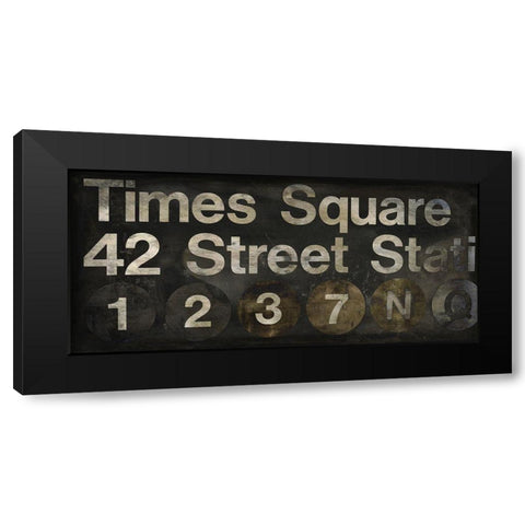 Time Square Black Modern Wood Framed Art Print by Sommers, Mindy