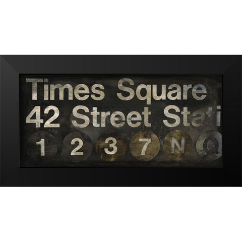 Time Square Black Modern Wood Framed Art Print by Sommers, Mindy