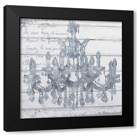 Wedgewood Chandelier Black Modern Wood Framed Art Print by Sommers, Mindy