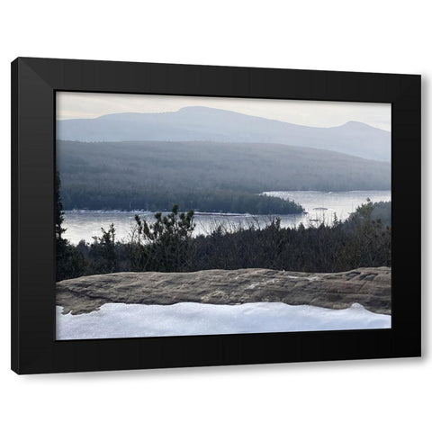 Winter Lake Black Modern Wood Framed Art Print by Sommers, Mindy