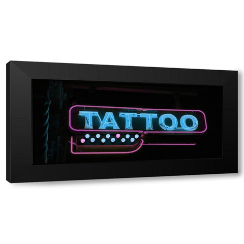 Tattoo Black Modern Wood Framed Art Print by Sommers, Mindy