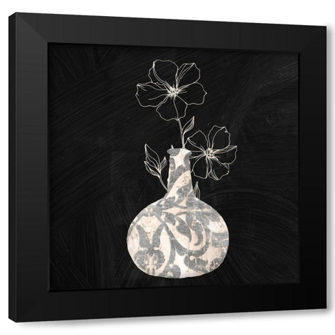 Calm Attention Black Modern Wood Framed Art Print with Double Matting by Sommers, Mindy