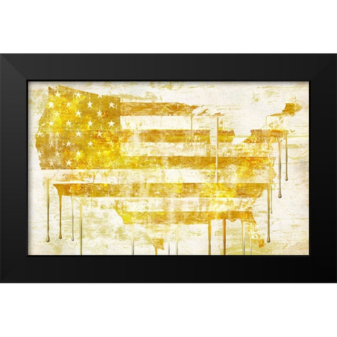 American Dream Black Modern Wood Framed Art Print by Sommers, Mindy