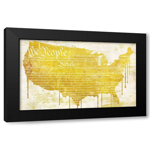 American Dream II Black Modern Wood Framed Art Print with Double Matting by Sommers, Mindy