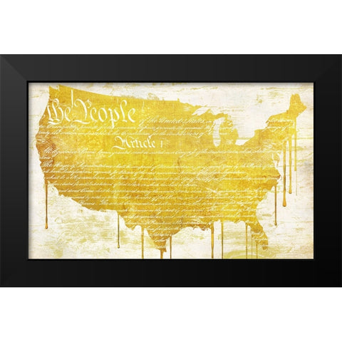 American Dream II Black Modern Wood Framed Art Print by Sommers, Mindy