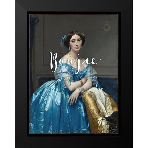 Boujee Black Modern Wood Framed Art Print by Sommers, Mindy