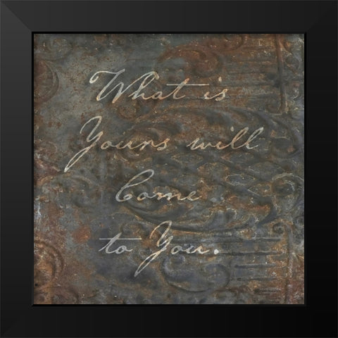 What is Yours Black Modern Wood Framed Art Print by Sommers, Mindy