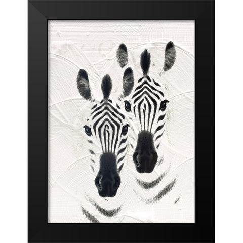 Zebras Black Modern Wood Framed Art Print by Sommers, Mindy