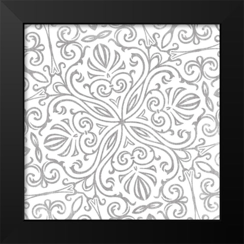 Velvet Slate Black Modern Wood Framed Art Print by Sommers, Mindy