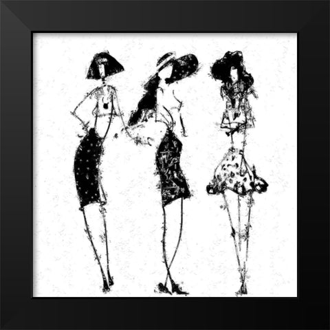 Trio Black Modern Wood Framed Art Print by Sommers, Mindy