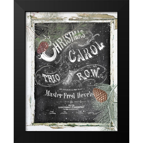 Christmas Carol Black Modern Wood Framed Art Print by Sommers, Mindy