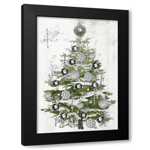 Jeweled Christmas Black Modern Wood Framed Art Print with Double Matting by Sommers, Mindy