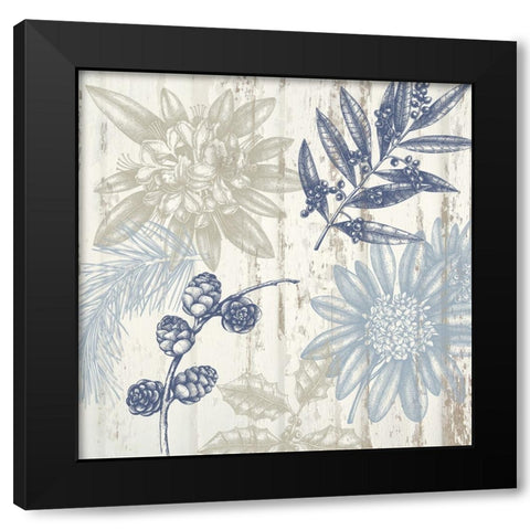 Blues and Grays Black Modern Wood Framed Art Print with Double Matting by Sommers, Mindy